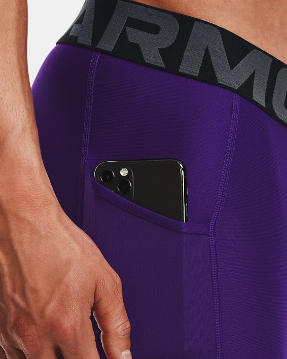 Men's HeatGear® Armour Compression Shorts, Purple, pdpMainDesktop image number 3